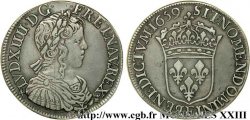 LOUIS XIV  THE SUN KING  Demi-écu à la mèche longue 1659 Tours