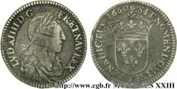 LOUIS XIV LE GRAND OU LE ROI SOLEIL Douzième d&nbsp;écu au buste juvénile, 1er type 1660 Bordeaux