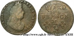 LOUIS XIV LE GRAND OU LE ROI SOLEIL Liard, 3e type, buste âgé 1694 Toulouse