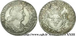 LOUIS XIV LE GRAND OU LE ROI SOLEIL Demi-écu aux palmes 1694 Caen TB+