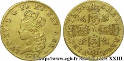 LOUIS XV  THE WELL-BELOVED  Demi-louis d’or aux quatre écus couronnés 1717 Paris