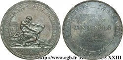 REVOLUTION COINAGE Monneron de 5 sols à l Hercule, frappe médaille 1792 Birmingham, Soho