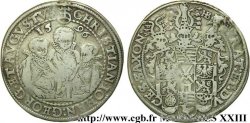 ALLEMAGNE - DUCHÉ DE SAXE - CHRISTIAN II, JEAN-GEORGES ET AUGUSTE Thaler 1596 Leipzig