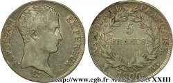 5 francs Napoléon Empereur, Calendrier grégorien 1806 Strasbourg F.304/3 VF 