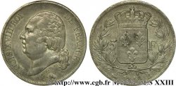 5 francs Louis XVIII tête nue, frappe médaille 1819 Rouen F.309/41 TTB 
