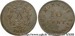 10 cent. Anvers au double L, frappe de l’atelier de Wolschot 1814  Anvers F.130C/2 XF 