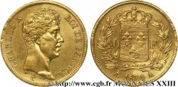 40 francs Charles X, 1er type 1824 Paris F.543/1 TTB 