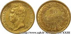 20 francs or Louis-Philippe, Tiolier, tranche inscrite en creux 1831 Paris F.524/2 BB 