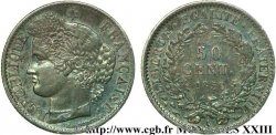 50 centimes Cérès Deuxième république 1850 Paris F.184/2 SUP 