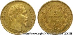5 francs or Napoléon III tête nue, petit module 1854 Paris F.500/1 AU 
