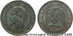 Un centime Napoléon III, tête nue 1857 Lyon F.102/35