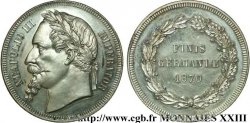 Module de 5 francs &nbsp;Finis Germaniæ&nbsp; en argent 1870 Bruxelles VG.3758  SPL 