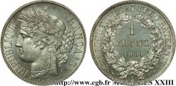 1 franc Cérès Troisième république 1881 Paris F.216/8 SPL 