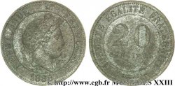 Essai de coins de 20 centimes Merley sur carton 1888  VG.cf. 4081 