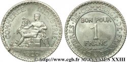 Essai de 1 franc Chambres de Commerce argent 1920 Paris Maz.2583 b