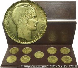 Boîte de 9 Essais du concours de 10 francs 1929 Paris G.791, 792, 793, 794, 795, 796, 797, 798, 801  SPL 