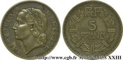 Concours de 5 francs, essai de Lavrillier en bronze-aluminium, sans différents 1933 Paris VG.-  TTB 