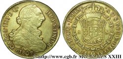 CHILE - CHARLES IV 8 escudos en or 1807 Santiago du Chili