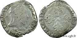 LA LIGUE. MONNAYAGE AU NOM D HENRI III Demi-franc au col plat 1591 Saint-Lizier