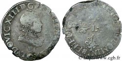 LOUIS XIII  Demi-franc au buste adolescent de Rouen 161[7?] Rouen