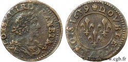 LOUIS XIII LE JUSTE Double tournois 1639 Ateliers de l’axe Loire-Rhône