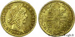 LOUIS XIII LE JUSTE Demi-louis d or à la mèche longue 1642 Paris, Monnaie du Louvre