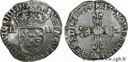 LOUIS XIV &nbsp;THE SUN KING&nbsp; Quart d&nbsp;écu, 1er type 1644 Poitiers SS