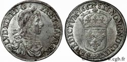 LOUIS XIV LE GRAND OU LE ROI SOLEIL Demi-écu au buste juvénile, au grand buste drapé 1662 Rouen TTB+