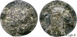LOUIS XV  THE WELL-BELOVED  Douzième d écu dit  de France   1721 Metz