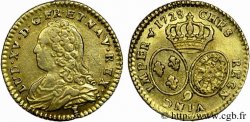 LOUIS XV DIT LE BIEN AIMÉ Demi-louis d or aux écus ovales, buste habillé 1728 Rennes TTB+