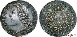 LOUIS XV DIT LE BIEN AIMÉ Demi-écu aux branches d’olivier, tête ceinte d’un bandeau 1741 Paris SUP/SPL