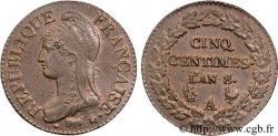 Cinq centimes Dupré, grand module 1800 Paris F.115/88 SUP 