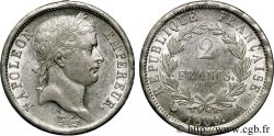 2 francs Napoléon Ier tête laurée, République française 1808 Paris F.254/4