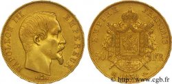 50 francs or Napoléon III, tête nue 1859 Strasbourg F.547/8 SS 