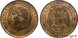 Dix centimes Napoléon III, tête laurée 1863 Paris F.134/10