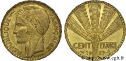 Concours de 100 Francs, essai de Turin en bronze-aluminium 1929 Paris VG.cf. 5223 
