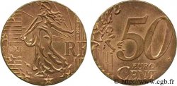 EUROPÄISCHE ZENTRALBANK 50 centimes d’euro, frappe par erreur sur flan de 2 centimes d’euro 1999 