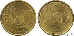 BANCO CENTRAL EUROPEO 20/50 centimes d’euro, frappe fautée n.d.  