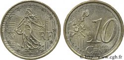 BANQUE CENTRALE EUROPEENNE 10 centimes d’euro, frappe sur flan blanc 1999 Pessac