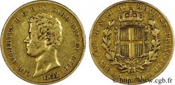 ITALIEN - KÖNIGREICH SARDINIEN -  KARL ALBERT 20 lires or, tranche fautée  1832 Gênes