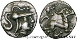GALLIA - AULERCI CENOMANI (Regione di Mans) Denier à la tête casquée à droite