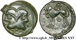 GALLIEN - BELGICA - SUESSIONES (Region die Soissons) Bronze à la tête janiforme, classe II