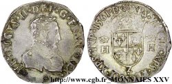 CHARLES IX. COINAGE AT THE NAME OF HENRY II Teston du Dauphiné à la tête nue 1561 Grenoble