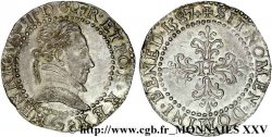 HENRY III Demi-franc au col plat 1587 Poitiers