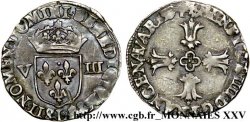 HENRY IV Huitième d écu, croix feuillue de face 1594 Bayonne