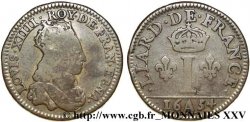 LOUIS XIV LE GRAND OU LE ROI SOLEIL Liard de France à l L couronnée 1654 Paris TB+/TB