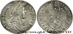 LOUIS XIV LE GRAND OU LE ROI SOLEIL Douzième d&nbsp;écu au buste juvénile, 1er type 1662 Lyon