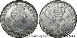 LOUIS XIV &nbsp;THE SUN KING&nbsp; Écu aux insignes 1701 Dijon XF/AU
