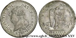 LOUIS XVI (MONARQUE CONSTITUTIONNEL)  30 sols dit &nbsp;au génie&nbsp;, type FRANÇOIS 1791 Limoges