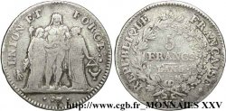 5 francs Union et Force, Union desserré, avec glands intérieurs et gland extérieur 1797 Bordeaux F.291/9